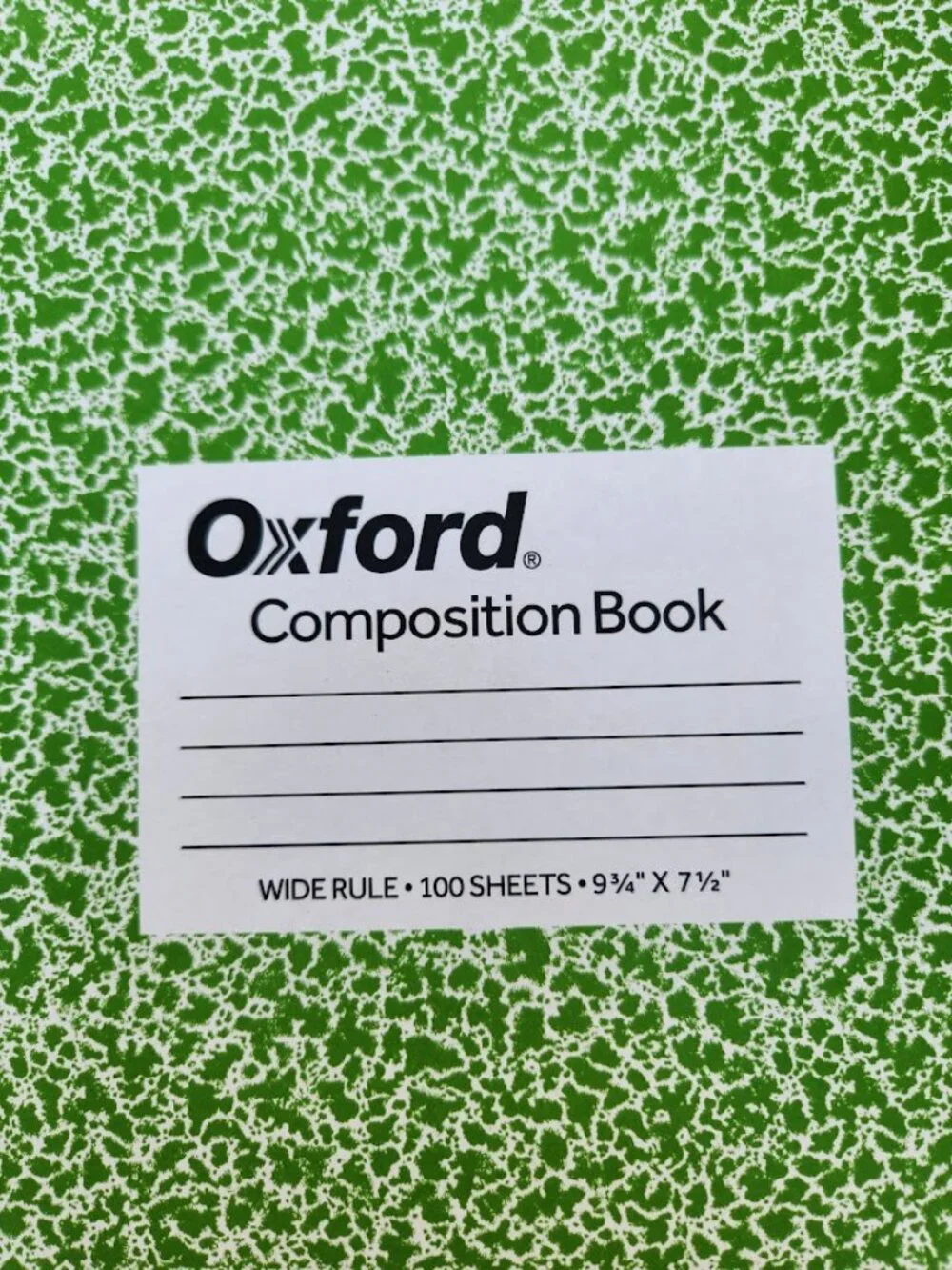1 Oxford Composition Notebook 9.75 x 7.5